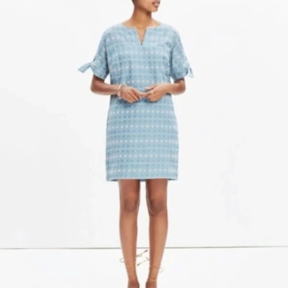 Madewell embroidered resort wear elevated basics shift dress